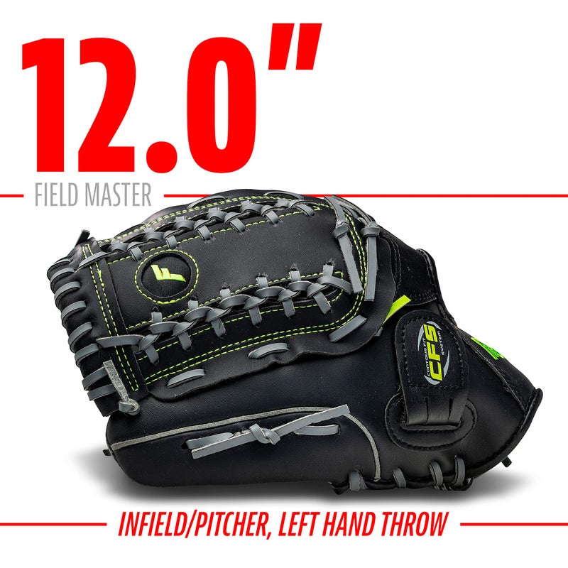 Franklin Sports Baseball and Softball Glove - Field Master Midnight - Baseball and Softball Mitt - Adult and Youth Glove - Left Hand Throw - 12", Black - Image 5